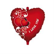 PALLONCINO IN MYLAR A CUORE I LOVE YOU 45CM