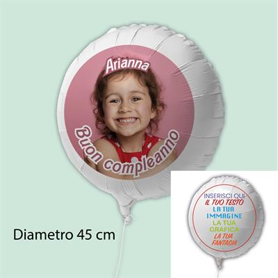 Palloncino mylar 45cm personalizzato stampa digitale