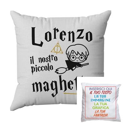 Cuscino personalizzato 1 colore+1 colore glitter