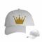 Cappellino bianco con visiera personalizzato 1 colore glitter