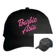 Cappellino nero con visiera personalizzato 1 colore glitter