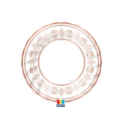 PIATTI ROYAL ROSEGOLD 20CM 6PZ