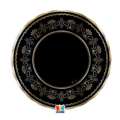 PIATTI ROYAL BLACK GOLD 25CM 6PZ