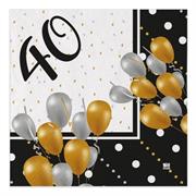 TOVAGLIOLI 40 ANNI ORO E NERO 33x33CM 20PZ