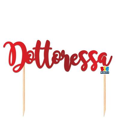 CAKE TOPPER SAGOMATO DOTTORESSA