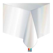 TOVAGLIA PIEGATA IN PVC SILVER IRIDESCENTE 137X274CM