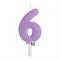 CANDELINA TINY PLUMP LILLA 7CM NUMERO 6
