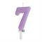 CANDELINA TINY PLUMP LILLA 7CM NUMERO 7