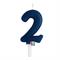 CANDELINA TINY PLUMP BLU NAVY 7CM NUMERO 2