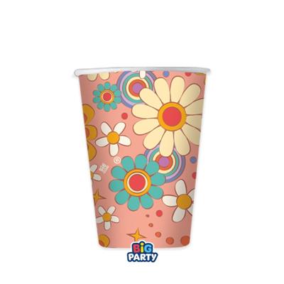 BICCHIERI IN CARTONCINO GROOVY PARTY 250ML 6PZ