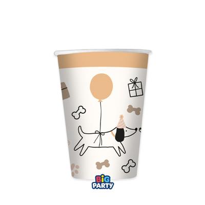 BICCHIERI IN CARTONCINO CANI 250ML 6PZ