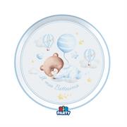 PIATTI IN CARTONCINO BABY ORSETTO AZZURRO 18CM 6PZ