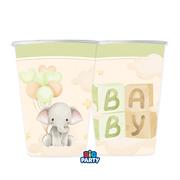 BICCHIERI IN CARTONCINO BABY ELEPHANT  250ML 6PZ