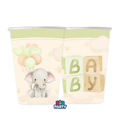 BICCHIERI IN CARTONCINO BABY ELEPHANT  250ML 6PZ