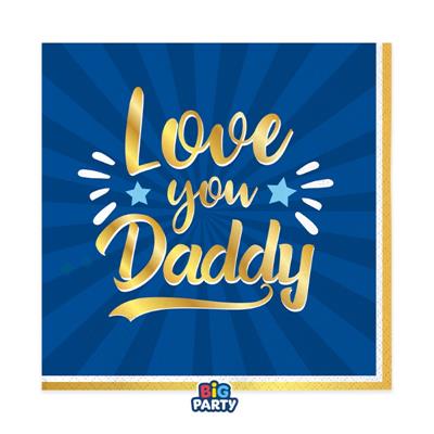 TOVAGLIOLI LOVE YOU DAD 33X33CM 16PZ