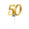 MINI CAKE TOPPER IN CARTA ORO METAL NUMERO 50