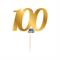 MINI CAKE TOPPER IN CARTA ORO METAL NUMERO 100