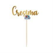 MINI CAKE TOPPER IN CARTA ORO METAL CRESIMA