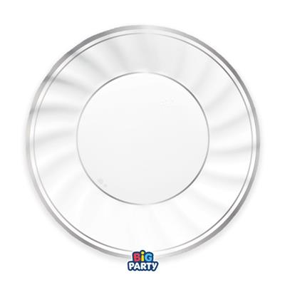 PIATTI IN CARTONCINO CLASSIC SILVER METAL 25CM 6PZ