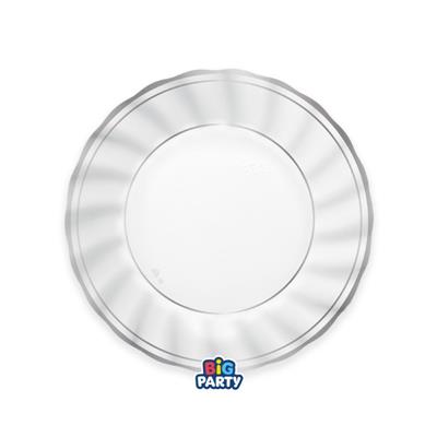 PIATTI IN CARTONCINO CLASSIC SILVER METAL  20CM 6PZ