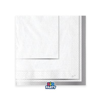 TOVAGLIOLI CLASSIC SILVER METAL 33X33CM 16PZ