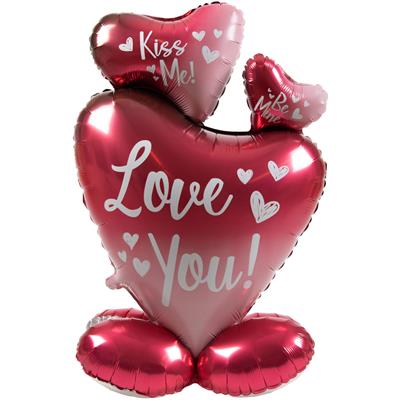 PALLONCINO IN MYLAR AIRLOONZ CUORE LOVE YOU 77CM