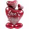 PALLONCINO IN MYLAR AIRLOONZ CUORE LOVE YOU 77CM